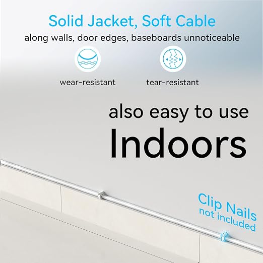 Cat6a Ethernet Cable Slim 75ft Outdoor&Indoor, 28AWG Pure Copper Cat6 Internet - Image 3