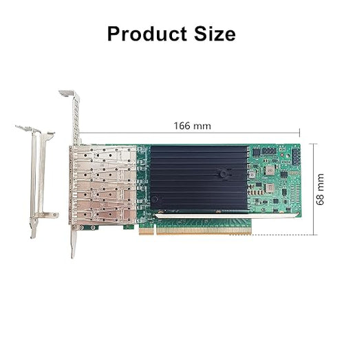 10Gtek 25G Network Card, 4-Port SFP28 Adapter, PCIe 4.0 x16, SR-IOV/RDMA/DPDK - Image 2