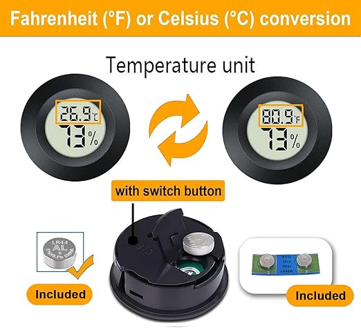 JEDEW 2 Pack Hygrometer Thermometer Digital Humidity Meter Indoor/Outdoor - Image 4