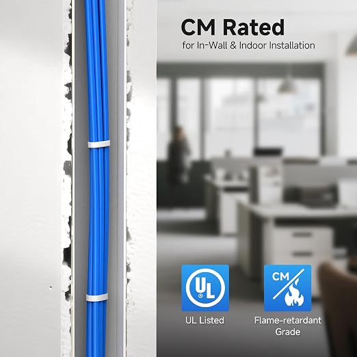 Cable Matters 10Gbps in-Wall Rated 23AWG Bare Copper Cat 6 Cable - 500ft - Image 6