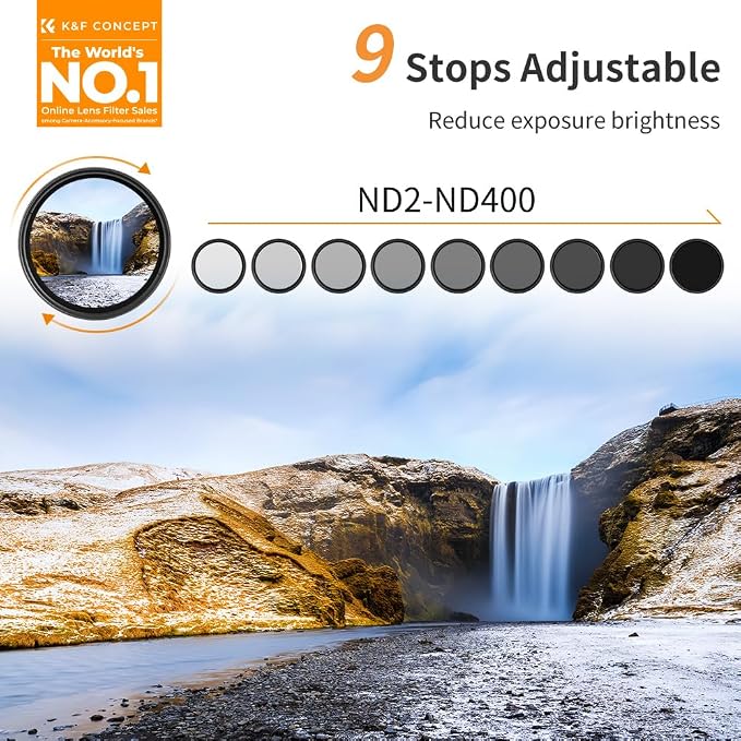 K&F CONCEPT 46mm Variable ND2-ND400 ND Lens Filter - Image 2
