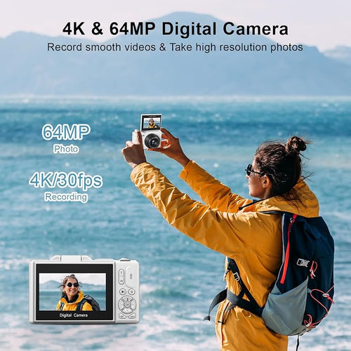 4K Digital Camera for Photography, 64MP Vlogging Camera for YouTube - Image 2