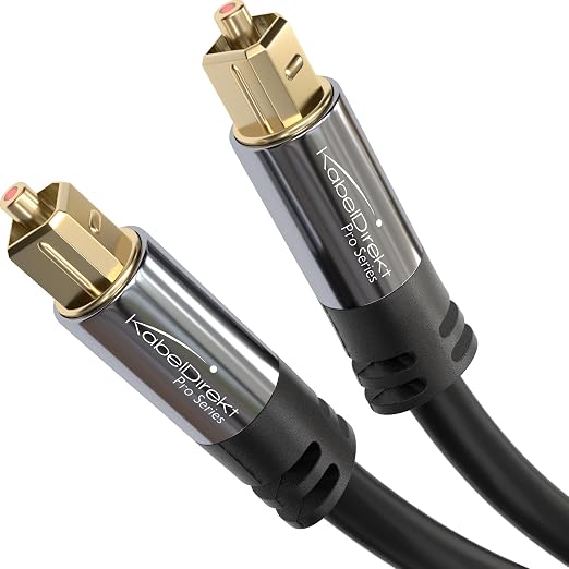 KabelDirekt TOSLINK – Optical Audio Cable – 6ft – Fiber Optic Cord, S/PDIF by Kabeldirekt