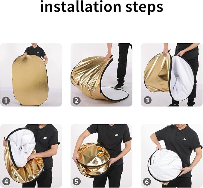 GODOX 32"x47"/80x120cm Collapsible Photography Light Reflector, 5-in-1 Oval - Image 5