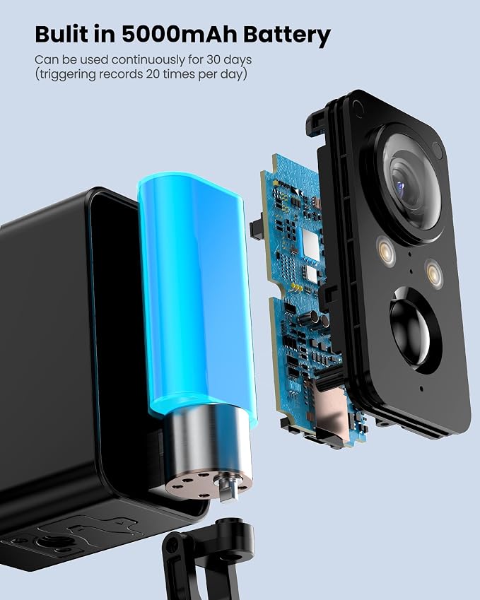 BECAMSO Security Cameras Wireless Outdoor Battery: 180° Horizontal Camera - Image 5