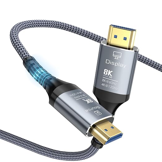 8K Fiber Optic HDMI Cable 10FT, 48Gbps Ultra High Speed Long HDMI 2.1 Cord by Anehmeta