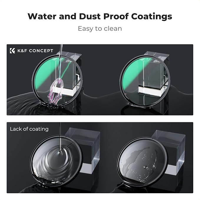K&F CONCEPT 62mm Explosive-Proof MCUV Lens Protection Filter 28 Multi-Layer - Image 6