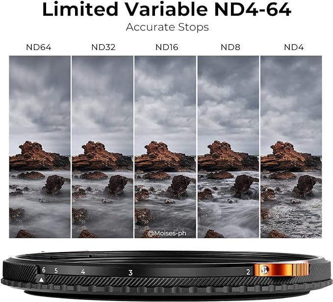 K&F CONCEPT 77mm ND4-64 ND Lens Filter Variable & CPL Polarizers Filter 2-in-1 - Image 4