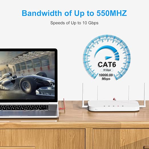 Cat6 Patch Cables 5 Feet, Cat 6 Ethernet Cable, 24AWG CCA Cord, UTP Network - Image 4