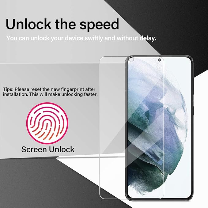 Galaxy S21 Tempered Glass Screen Protector + Camera Lens Protector Clear HD - Image 4