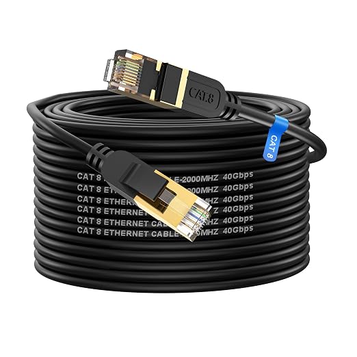 Cat 8 Ethernet Cable, 60FT High Speed Heavy Duty 26AWG Cat8 LAN Network Cable by Unknown