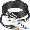 10 Meters 4 Core Industrial TPU LC to LC Outdoor Armored Fiber Optic Cable by YUTIANHOME