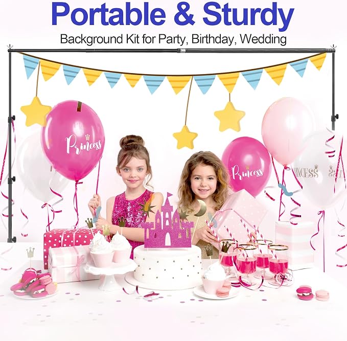 EMART 10x8.5FT Backdrop Stand, Photo Video Studio Adjustable&Lockable Heavy - Image 7