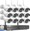 Hiseeu Wireless Pro WiFi Security Camera System, 16CH 4K NVR Kit, Plug-in by Hiseeu