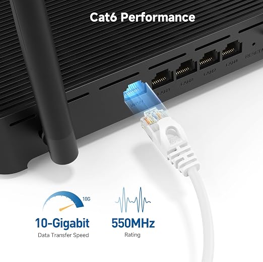 Cable Matters 10Gbps Snagless Cat 6 Ethernet Cable - 5ft - Image 3