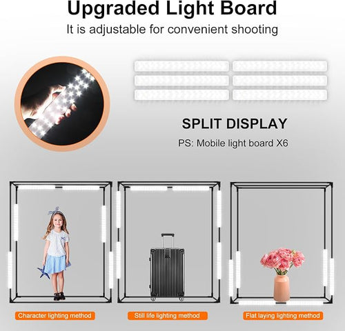 48"x56"x40" Large Photo Studio Light Box Photography, 6 Light LED Panels - Image 2