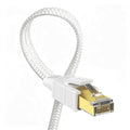 Orbram Cat 8 Ethernet Cable 10 ft White, Nylon Braided High Speed Heavy Duty by Orbram