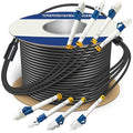100 Meters 4 Core Industrial TPU LC to LC Outdoor Armored Fiber Optic Cable by YUTIANHOME