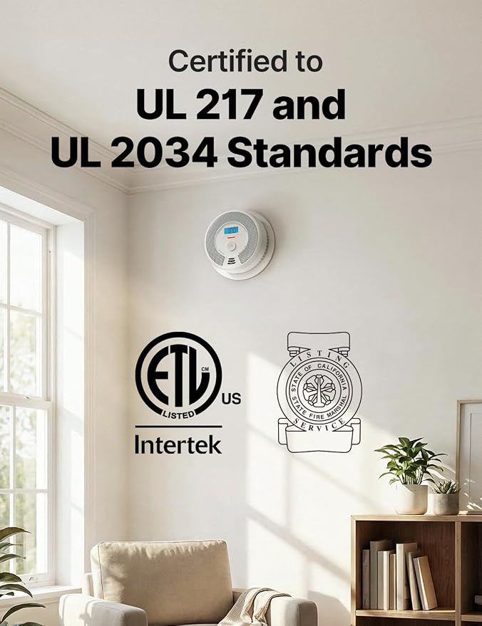 X-Sense Interconnected Smoke and Carbon Monoxide Detector 10-Year Battery - Image 2
