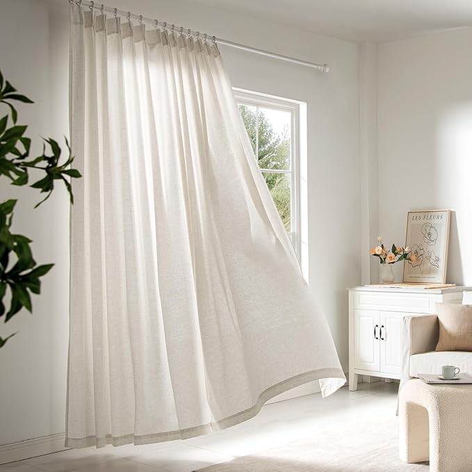 Memory Trained Pinch Pleated Curtains 132 Inches Long, Viral Linen Pinch Pleat - Image 7