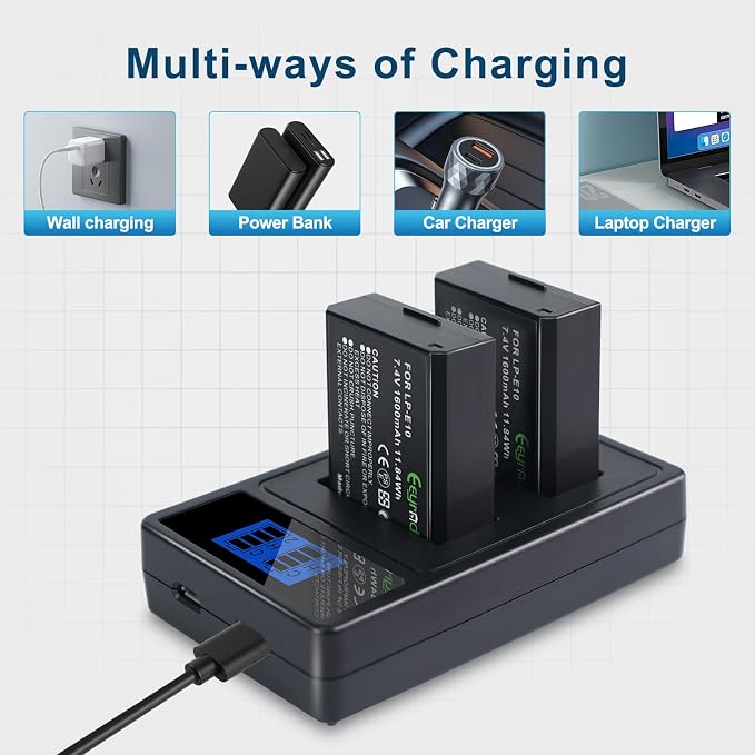 LP-E10 Battery and Dual Battery Charger - Image 6