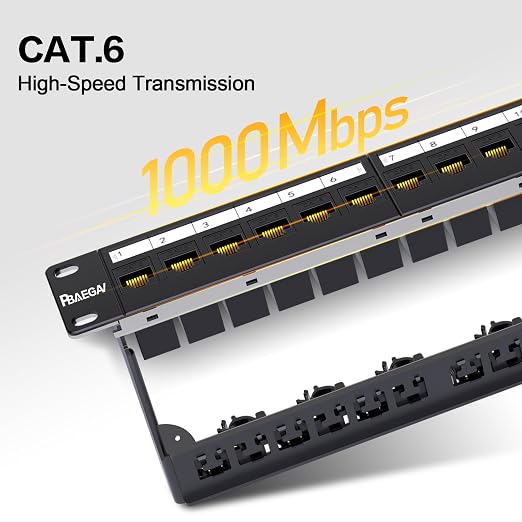 Patch Panel 12 Port with 12 Pcs Cat6 Keystone Jack【EC Listed】 UTP 10G Support - Image 3