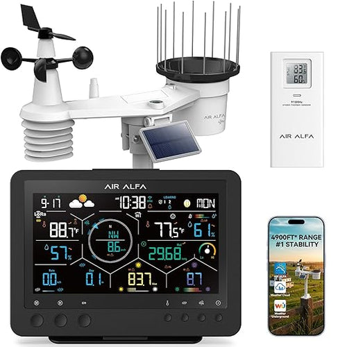 4900FT WiFi Smart Weather Stations Wireless Indoor Outdoor, LoRa Based Wireless by Unknown