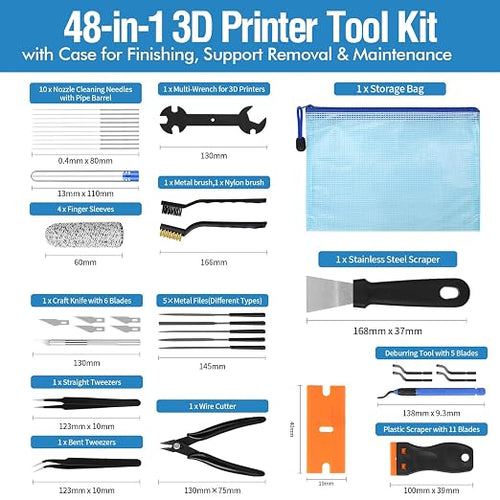 48PCS 3D Printer Tools, 3D Printer Tool Kit - Image 2