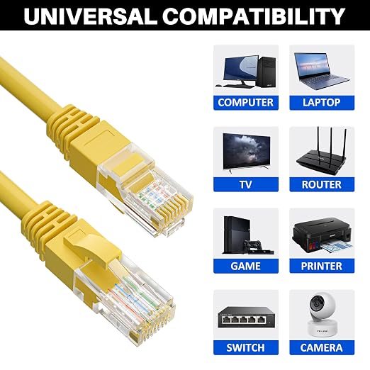 Cat5e Ethernet Cable 75 FT, Long Cat 5e Internet Cable, Standard RJ45 Connector - Image 4