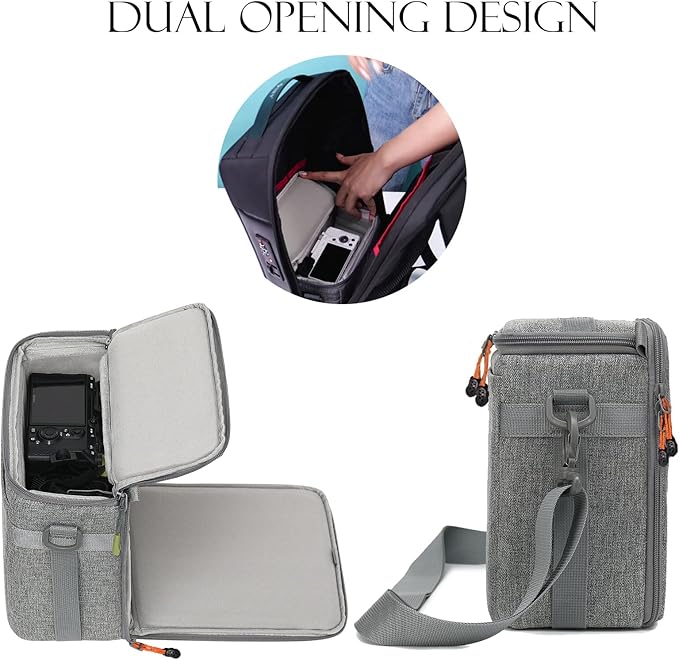 Mini SLR Camera Insert Bag, Shockproof &Pressure-proof Dual Opening Camera Lens - Image 3