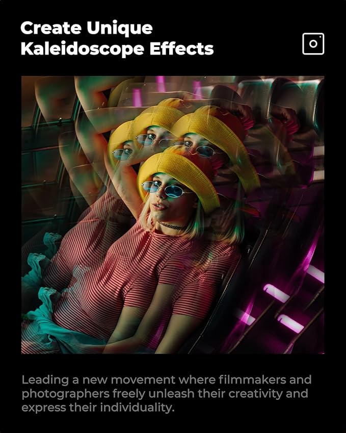 K&F CONCEPT 77mm Kaleidoscope Filter, Special Effects Filter Prism Crystal Glass - Image 4