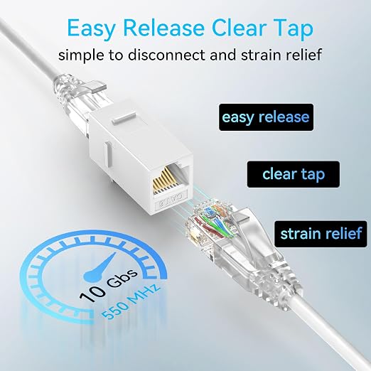 Sokqovt Cat6a Patch Cables Slim 1ft, Flexible Cat6 Ethernet Cable 10G 550MHZ - Image 6