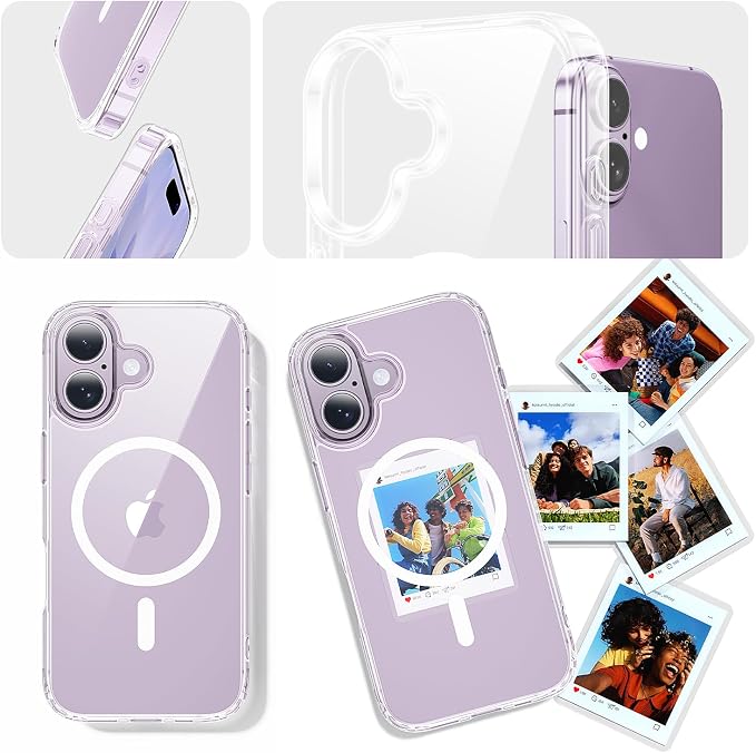 toushion 3 in 1 for iPhone 17 Case Clear, Fits MagSafe, Not Yellowing, Screen - Image 7