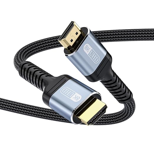 10K 8K 4K HDMI 2.1 Cable 6ft, 48Gbps Ultra High Speed HDMI Cable Braided by RUBMUD