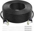 Adoreen Cat 6 Ethernet Cable 20 Ft-Black, Outdoor & Indoor Snagless Long Round by Adoreen