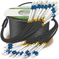 300 Meters 12 Core Industrial TPU LC to LC Outdoor Armored Fiber Optic Cable by YUTIANHOME