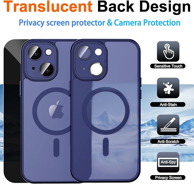 for iPhone 14 Case with Privacy Screen Protector and Camera Protection - Image 2