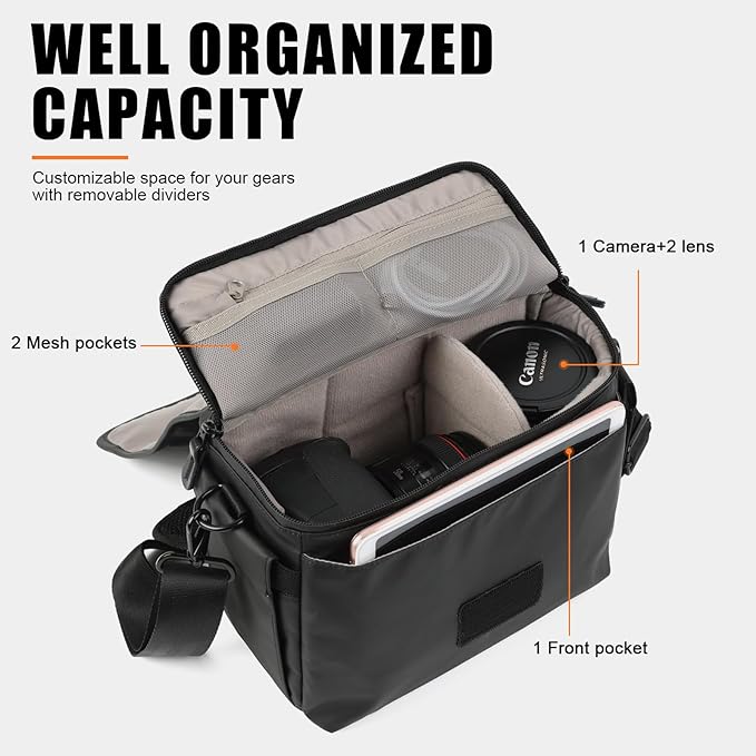 Besnfoto Camera Bag Small DSLR Camera Shoulder Bag - Image 2