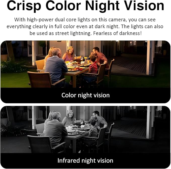EVERSECU Triple Lens WiFi PTZ Security Camera, Three Cameras in One, Side - Image 8