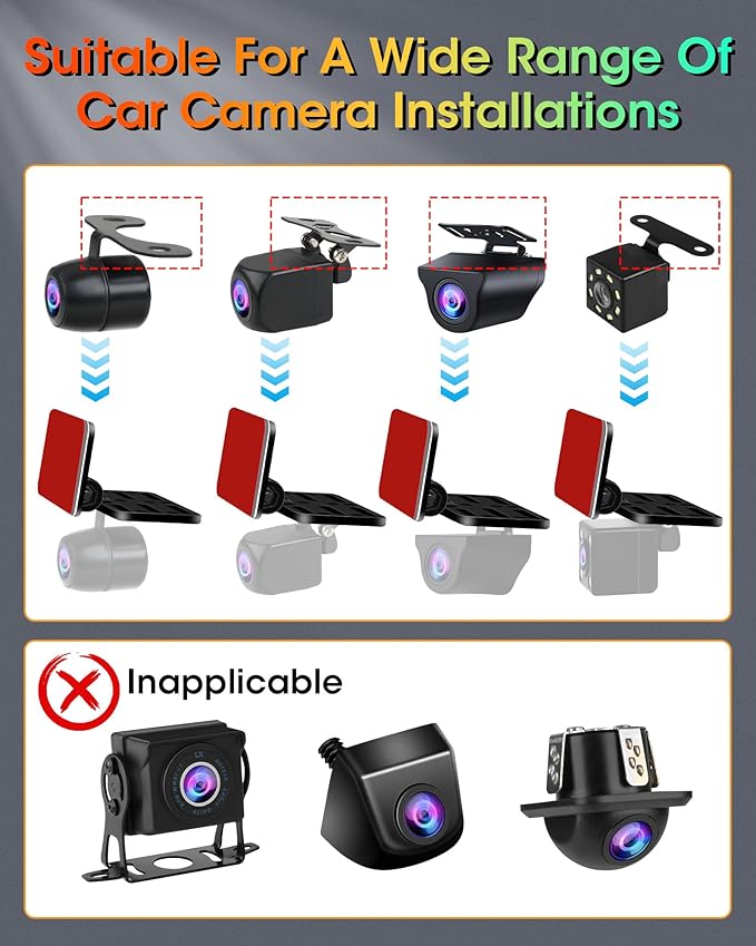 Rear Camera Holder Dash Cam Car Rear Camera Rear Window Bracket Backup Camera - Image 5