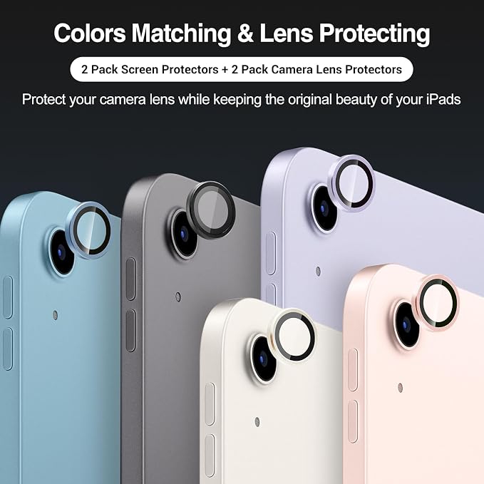 ProCase Screen Protector for iPad Air 5th /4th Generation 10.9" + Camera Lens - Image 2