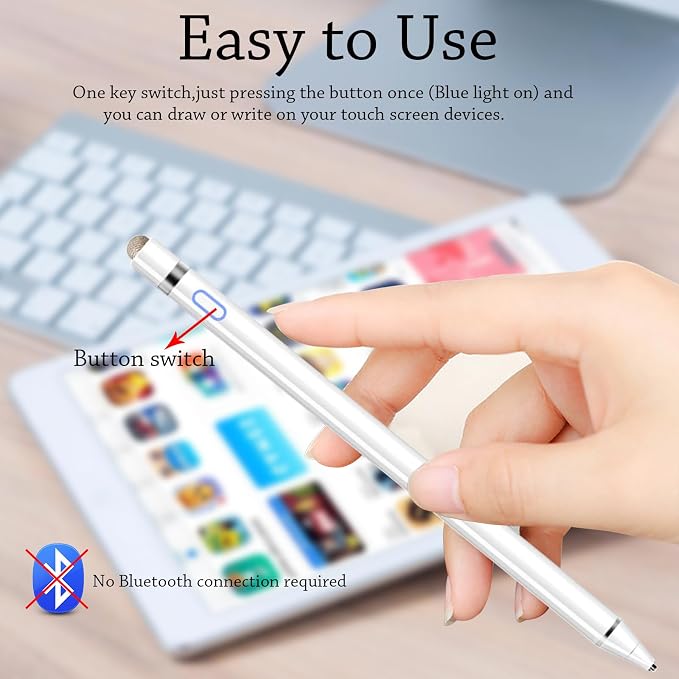 Active Stylus Pens for Touch Screens, Rechargeable Universal iPad Pencil - Image 4