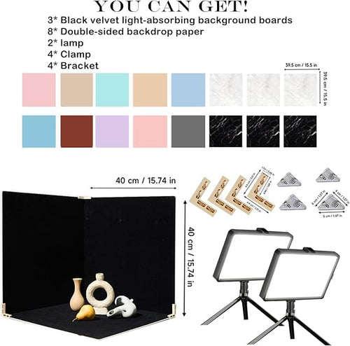 14PCS Absobent Black Flocked Photography Backdrop Boards - Image 2