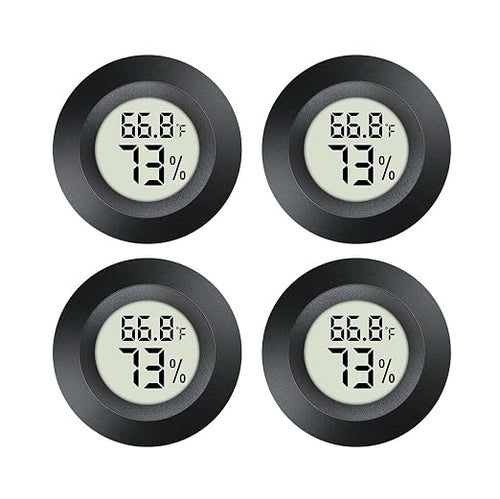 4pcs Mini Hygrometer Thermometer Indoor Outdoor Round Humidity Meter by Maiweitong