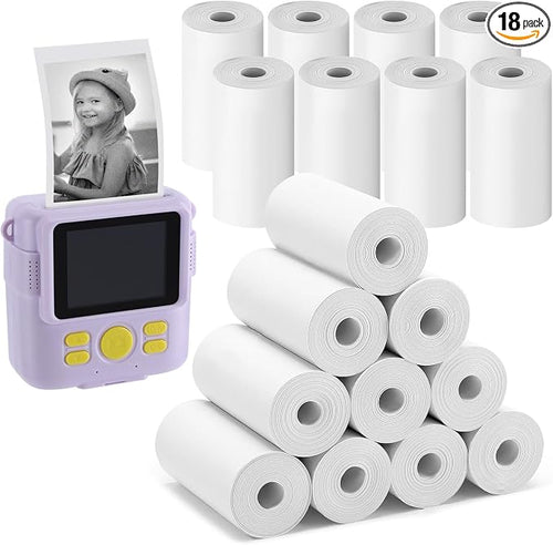 18 Rolls Kids Instant Camera Print Refill Paper by Biubee