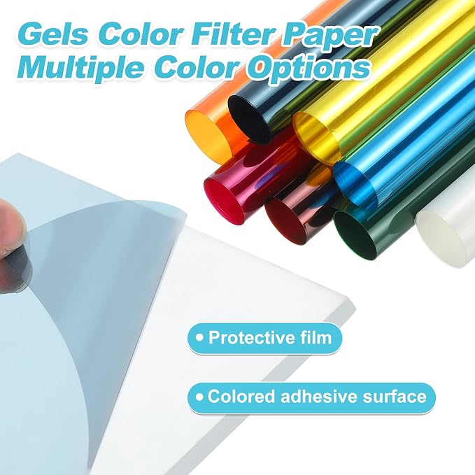 MECCANIXITY Lighting Gel Filter 15.7x19.7 Inch Blue 82C Color Correction Sheet - Image 3