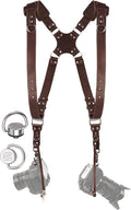 C Coiro Dual Camera Harness Shoulder Leather Camera Strap by CCoiro