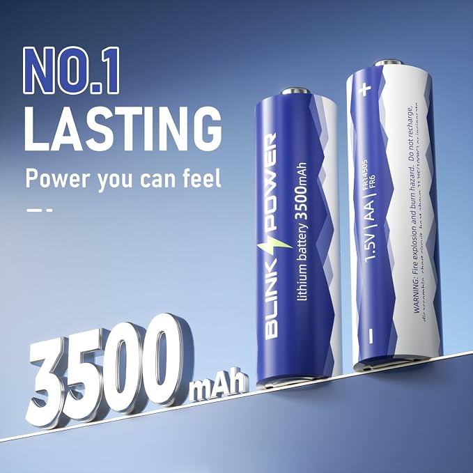 Blinkspower™ Lithium Batteries AA 4 Pack, 3500mAh NO.1 Lasting 1.5V Double A - Image 2