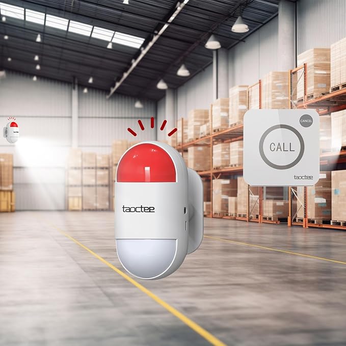 Panic Button Alarm for House Remote Control Office Siren Alarm System Sound & - Image 2