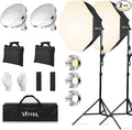Skytex Softbox Lighting Kit 2pack 20x28in Octa Soft Box|135W 2700-6400K E27 LED by skytex